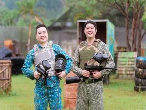 Bắn s&uacute;ng sơn c&ugrave;ng Dược phẩm Lĩnh Nam tại Anh Phat Resort