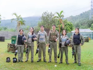 Bắn s&uacute;ng sơn c&ugrave;ng Dược phẩm Lĩnh Nam tại Anh Phat Resort
